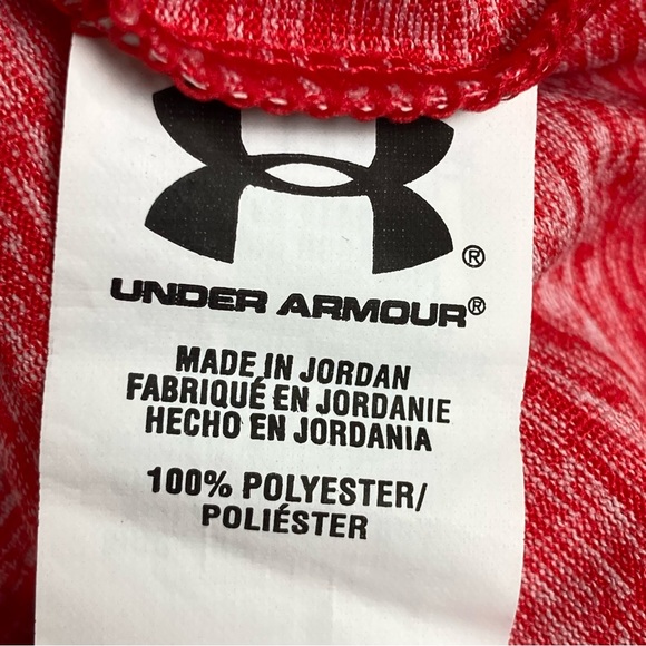 Under Armour Womens Twisted Tech Locker Tee In Space Dyed Red Size L - Picture 11 of 13
